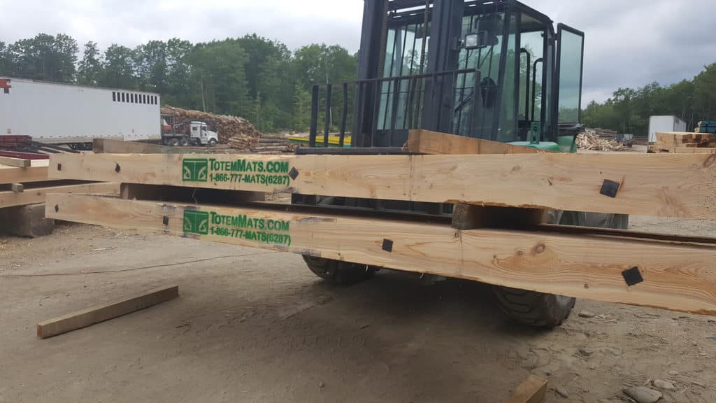 Bolted Totem Mats 8 inch on Crane