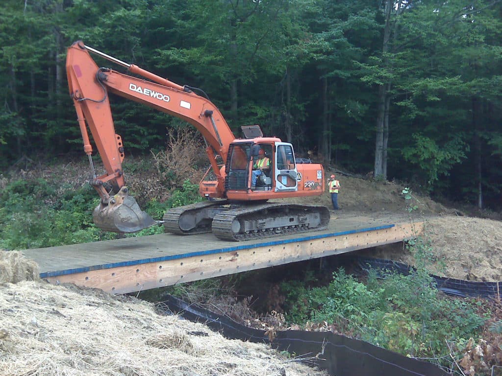 Totem Mats Glulam Mats in use