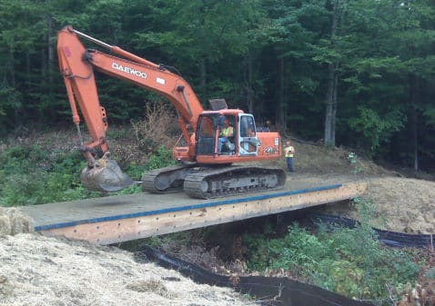 Totem Mats Glulam Mats in use